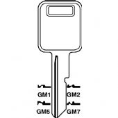 GM1, GM2, GM5, GM7 Key In Blank